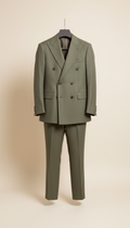 Olive Smoke Double-Breasted Suit Separates