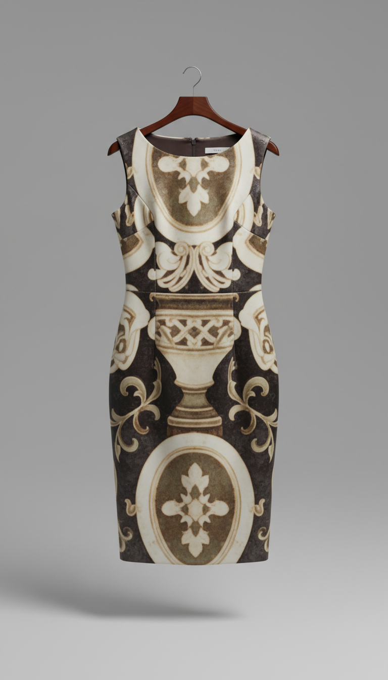 Porcelain Sheath Dress Tailored Fit