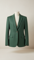 Tailored Evergreen Wool Blazer